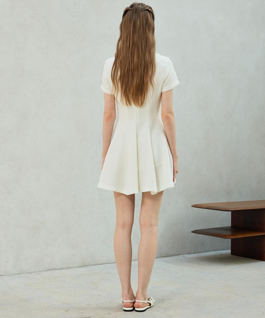 Alikim Lani Tweed Dress / White