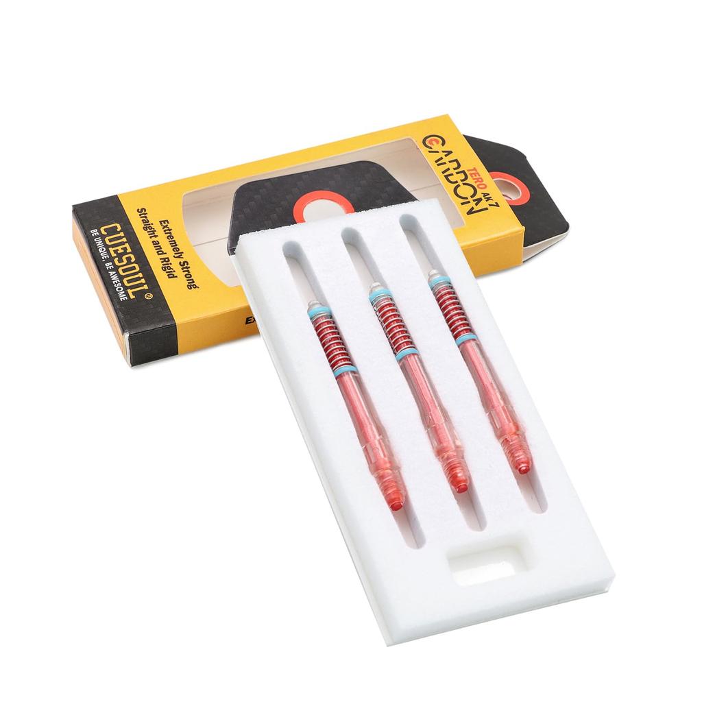Cuesoul TERO System AK7 Carbon Dart Shaft with Telescopic Set of 3 A/B(S)/C/D(M)/E/F(L)/G/H Built-in Shaft, (CS-AK7+3TE40)