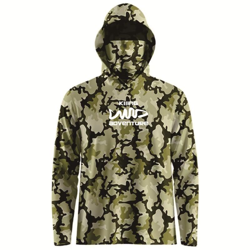 Mens Quick-Dry UV Protection Long Sleeve Hooded Fishing Shirt Lightweight Breathable Outdoor Angling Hiking Summer
