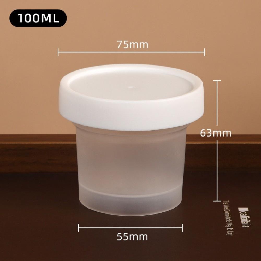 10Pcs Transparent Yogurt Pudding Jars Sealed with Lid Food Storage Container Stackable Reusable Fresh Keeping Box Kitchen
