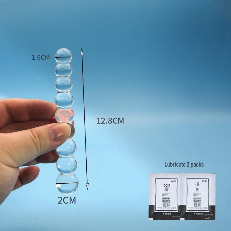 Crystal Glass Anal Toy with G-Spot Stimulation & Beads – Unisex Pleasure