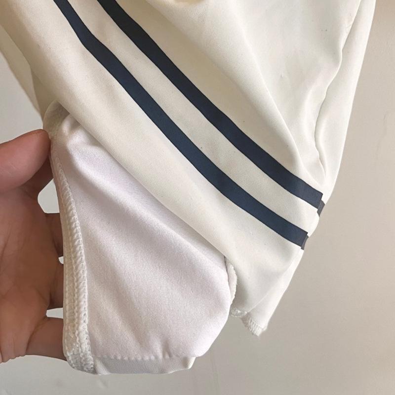 2025 New Girls' Chinese Style White One-Piece Swimsuit - Holiday Fashion Swimwear