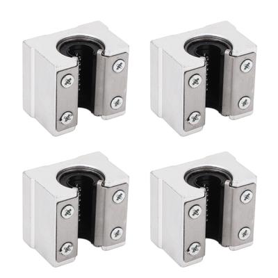 4PCS Deslizador de Aluminio Movimiento Lineal Rodamiento de Bolas Bloque Deslizante SBR10UU para Máquina Herramienta CNC