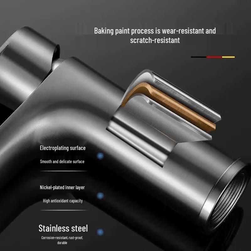XNYEE Stainless Steel Elevated Basin Faucet with 70cm Hoses