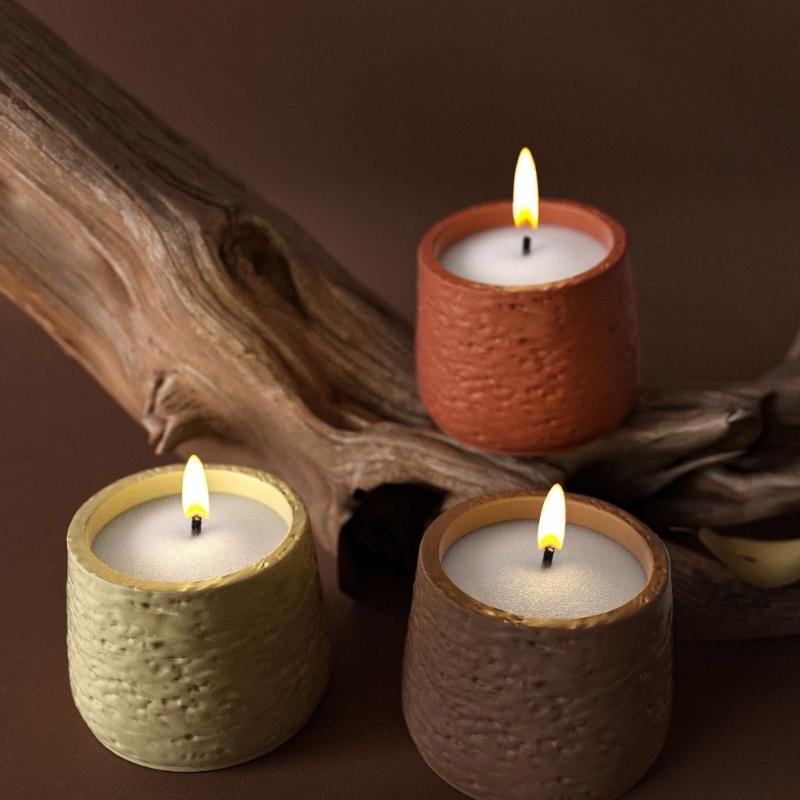 Cylindrical Candle Holder Mold High Temperatures Resistant Candlestick Moulds Silicone Home Decorations Making Molds