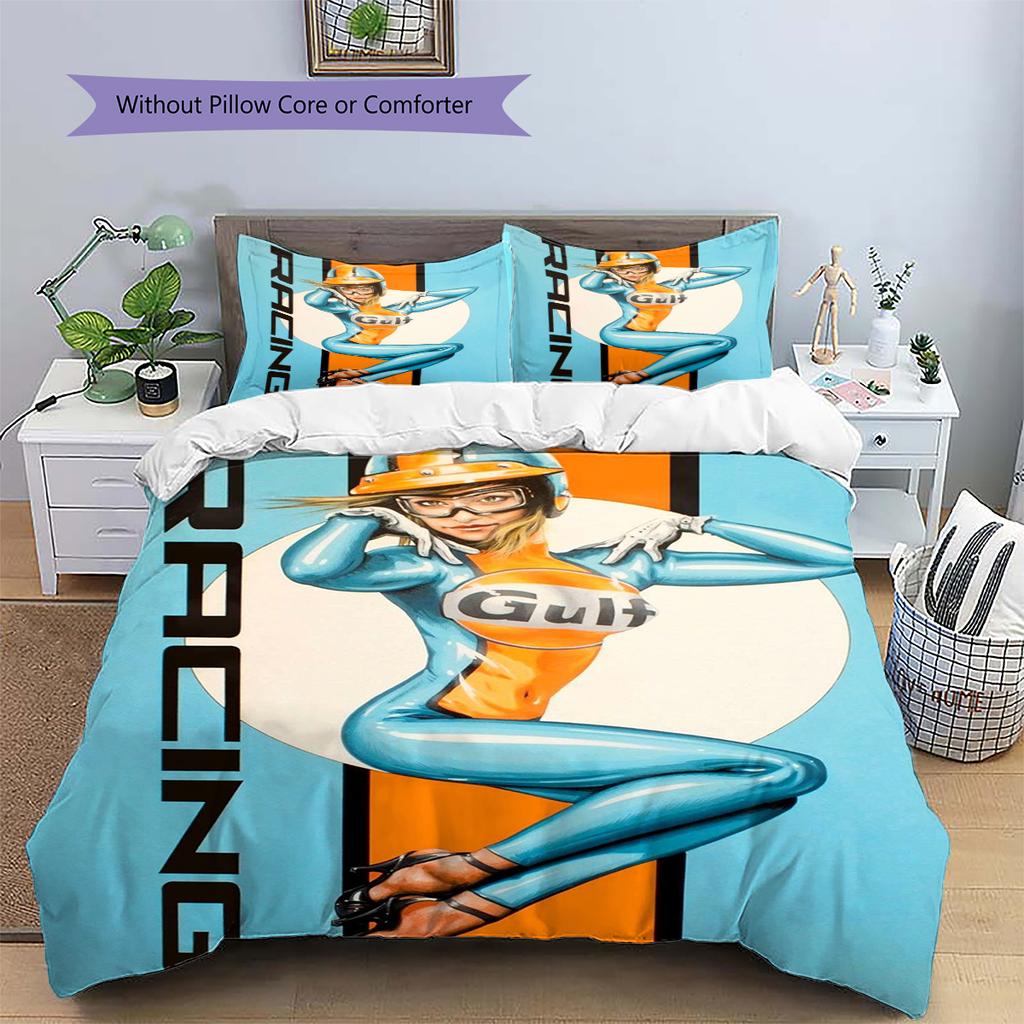 Cartoon Pattern Bedding Quilt Set Quilt Cover Pillowcase Home Decoration Birthday Gift (1 * duvet cover + 2 * pillowcase, without core)