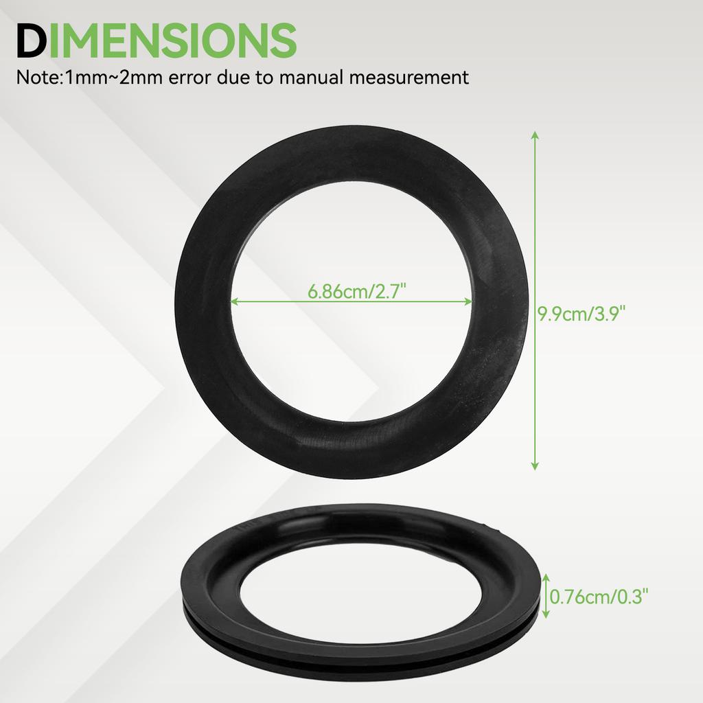 3pcs RV Toilets Seal Flush Ball Seal Gasket Kit Replacement 385311658 for Dometic 300/310/320 Series Solve The Leakage Problem