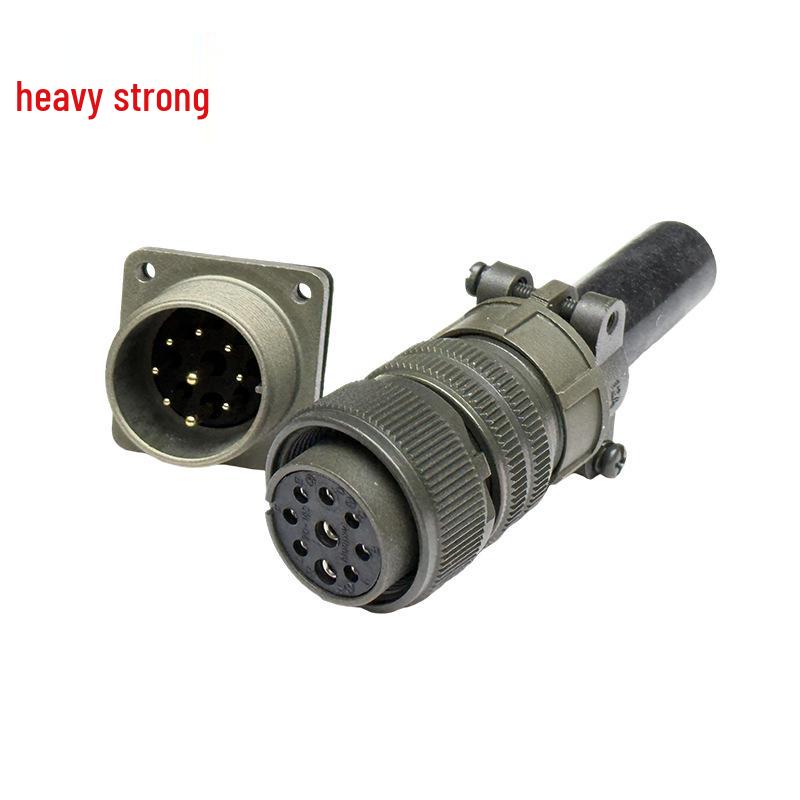 Heavy Duty 9-Pin Male-Female Connector, US Standard Plug (MS3106A20-16S Socket, MS3102A20-16P)