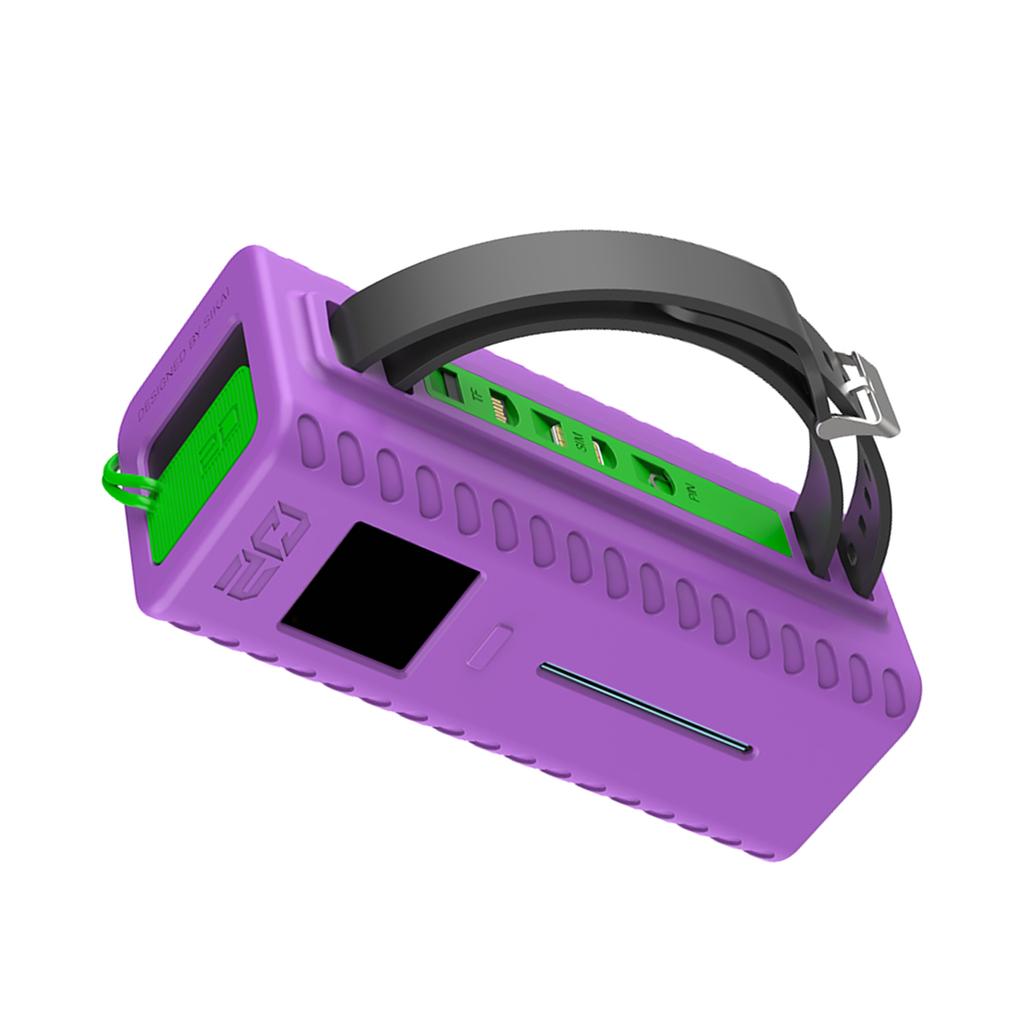 Durable Silicone Case with Handle for Storage Travel Dustproof Plug Design Shockproof Cover for CUKTECH No.20 Power Bank