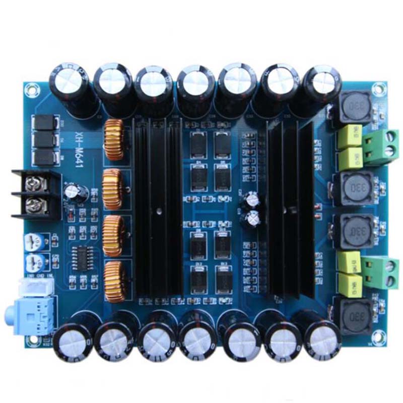 XH-M641 TPA3116D2 DC12V 24V 150W X 2 Audio Digital High Power 2 Channels Car Amplifier with Boost Board G2-010