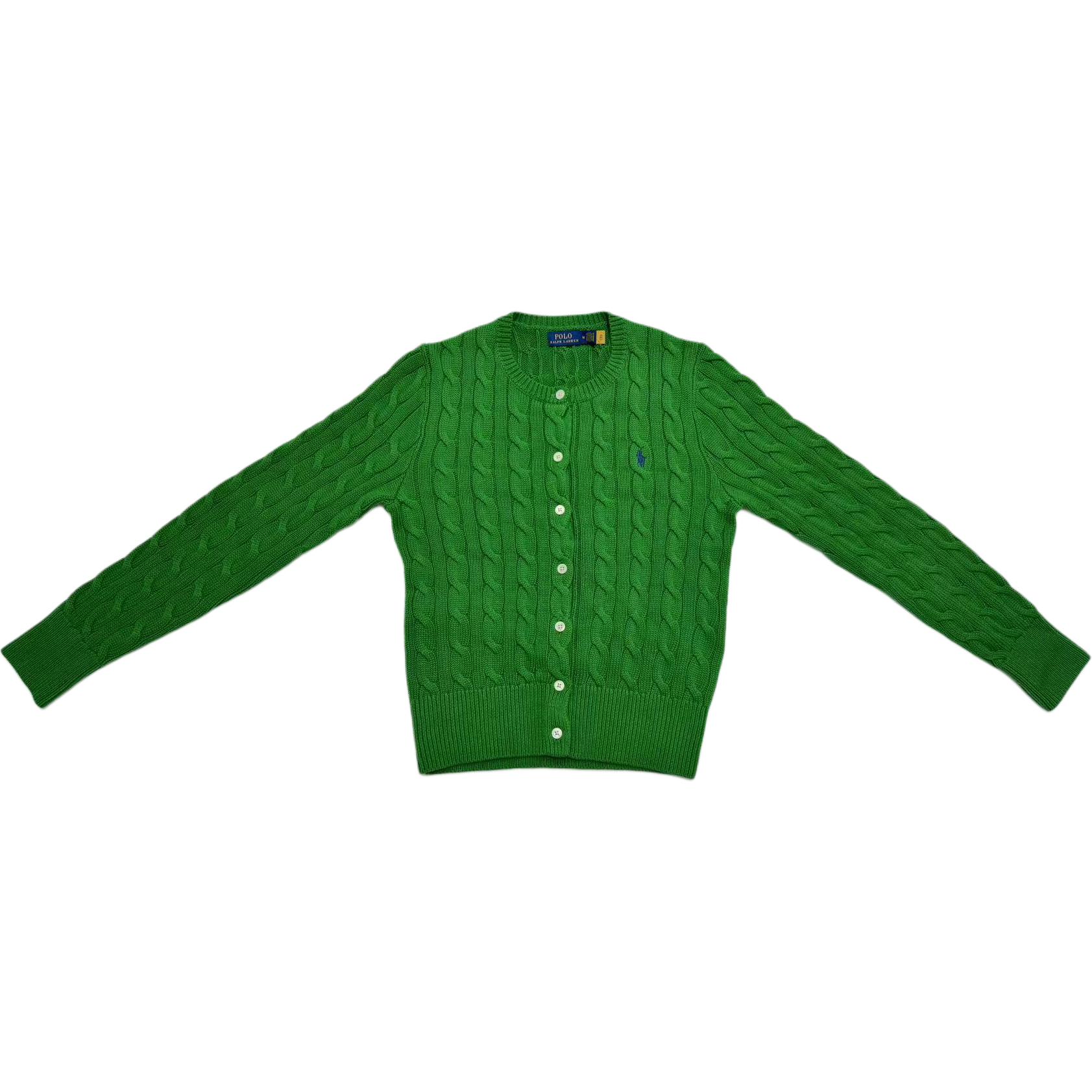 

Polo Ralph Lauren SS25 Solid Color Cable Knit Crew Neck Long Sleeve Cardigan Women cardigans 211839418-028 M