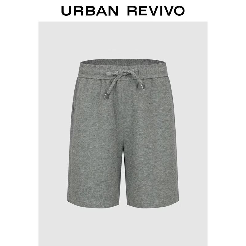 UR2026 Men s Summer Elastic Drawstring Cotton Patch Pocket Shorts 30