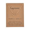 Golden Starry Sky Constellation Rhinestone Necklace: Personalized Zodiac Clavicle Chain