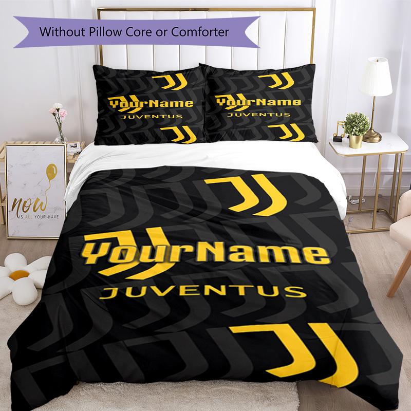 Juventus Customize Your Name Bedding Set Breathable Duvet Cover with Pillowcases Home Decoration Birthday Gift