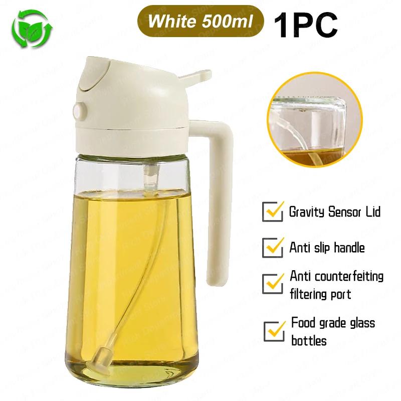 2in1 500ml Plast Spruta Oljespruta Flaska Spruta Oljedispenser Oljekanna Kryddställ BBQ Kök Bakning Rostning Picknick Köksredskap