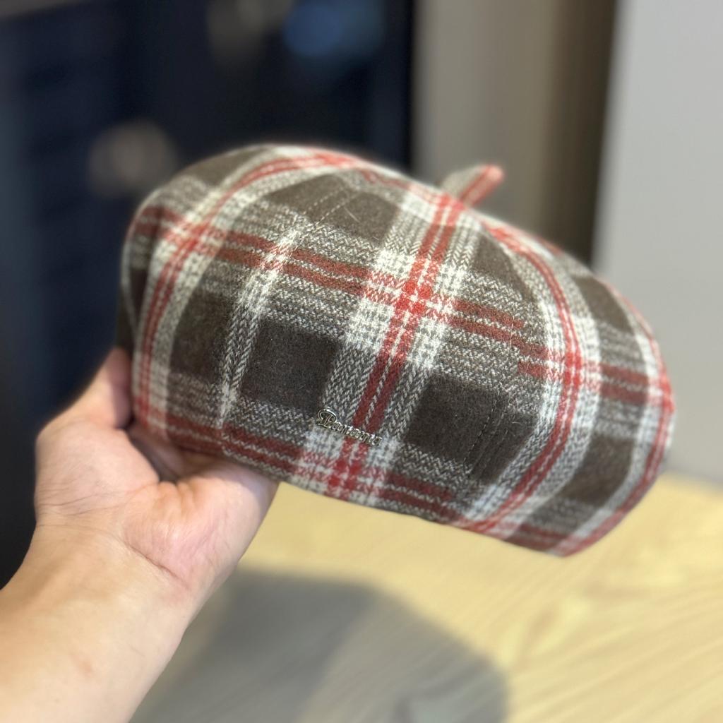 Britischer Stil Baskenmütze Damen Neuer Stil Schiebermütze Damen Herbst und Winter Warm und Stilvoll Achteckige Mütze