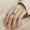Trendy Couple Adjustable Rings Retro Style Copper Jewelry For Women Summer Spring