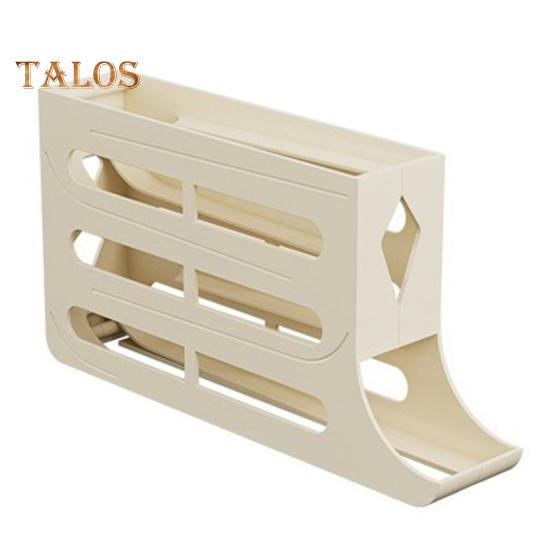 Ящик для хранения яиц в холодильнике Четырехъярусный автоматический катящийся ящик большой емкости Компактный органайзер на 30 яиц Боковая дверца холодильника Диспенсер для яиц Коробка для яиц молочный белый 909₽