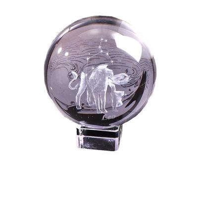 H&D 3D Constellation Crystal Ball Sphere Display Glass Paperweight Magic Ball Healing Crystal Ball With Stand For Creative Gift Birthday
