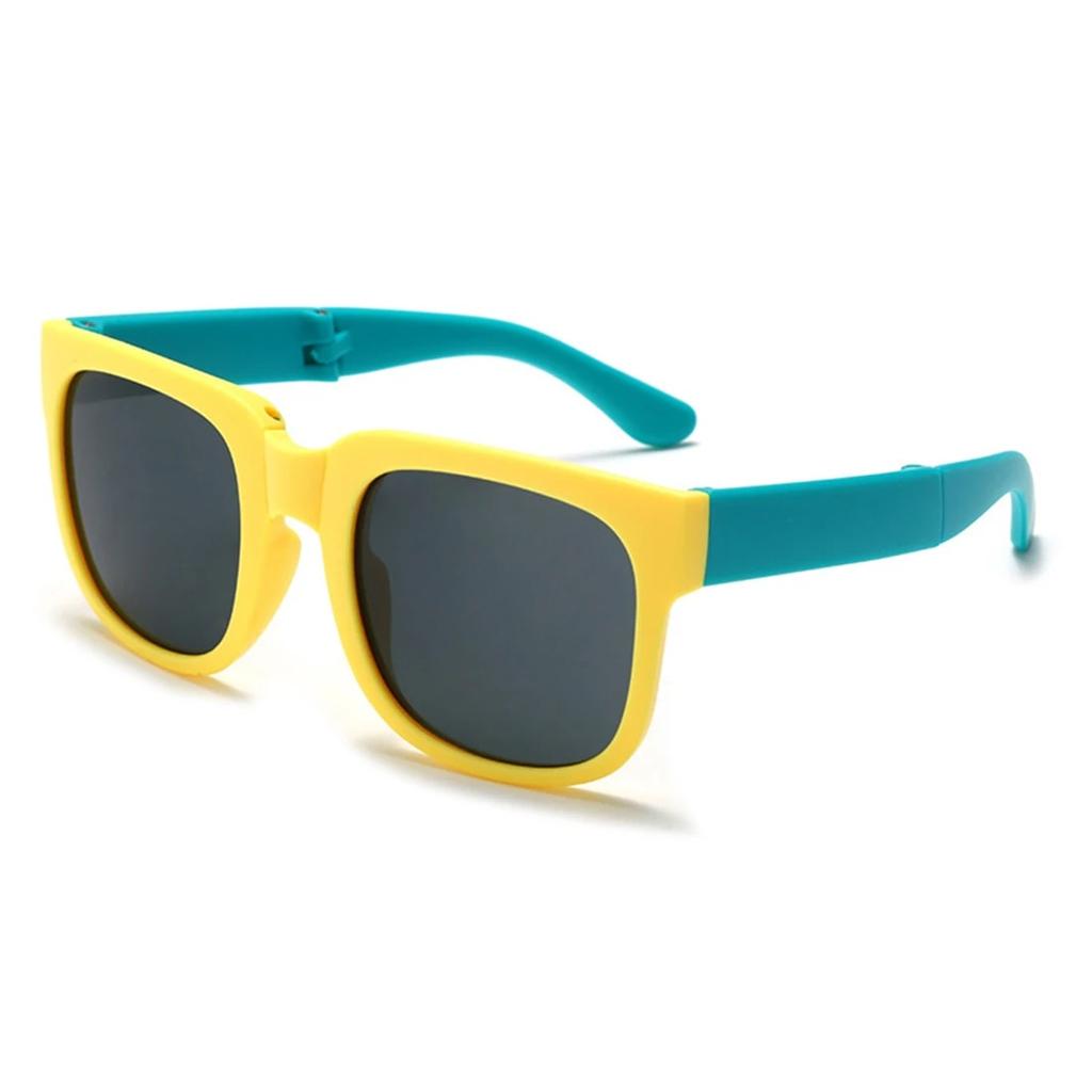 Children Foldable Portable Square Sunglasses for Kids Vintage Sports UV400 Shades Glasses Boys Girls Baby Summer Outdoor Eyewear