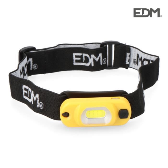 Lampe Frontale - E3 - 1 LED COB 1W - Rechargeable - 250mAh - Jaune