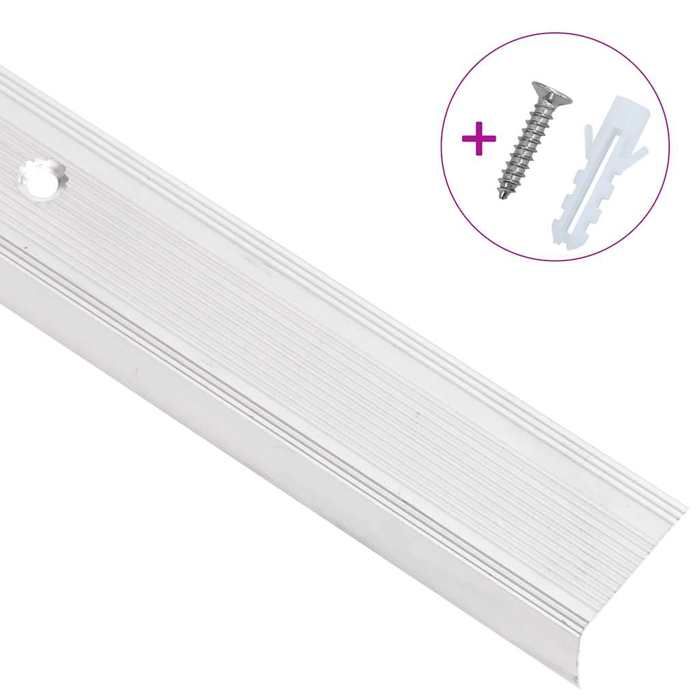 VidaXL Stair Nosing L-shape 5 Pcs Aluminium 90 Cm Silver, Stair Treads, Stair Edges, Stair Profiles, 146734