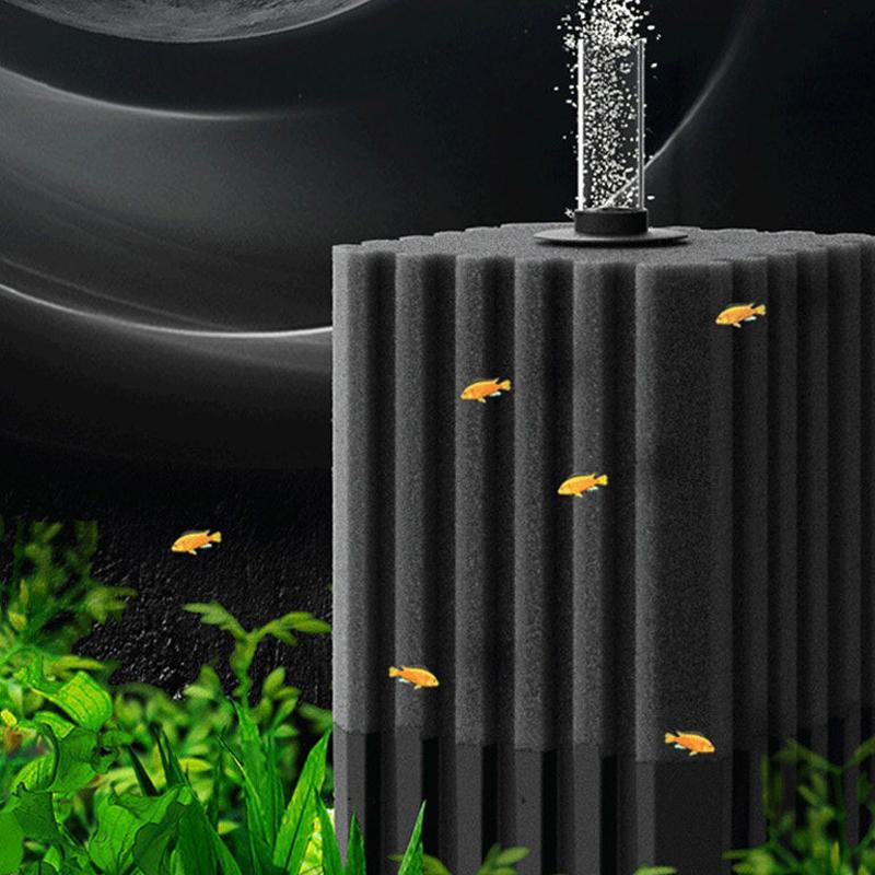 Didelis akvariumo kempininis filtras žuvų bakui Oro siurblys Skimeris Biocheminis kempininis filtras su terpės rutuliukais Begarsis putplasčio akvariumo filtras