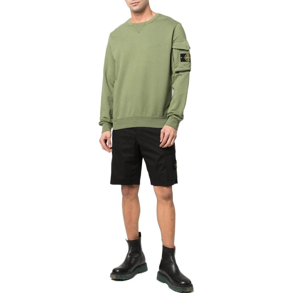 STONE ISLAND Logo Patch Mid Rise Cargo Shorts 7615L0803-V0029