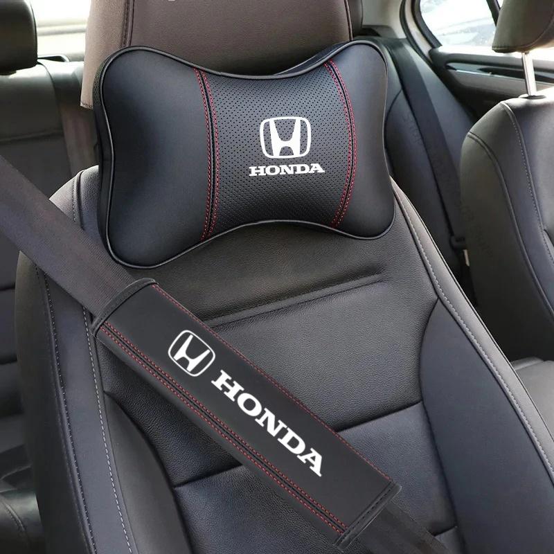 Car Head Neck Pillow Seat Belt Shoulder Pads for Honda Accord Mugen Power Civic CRV Hrv Jazz Accessories