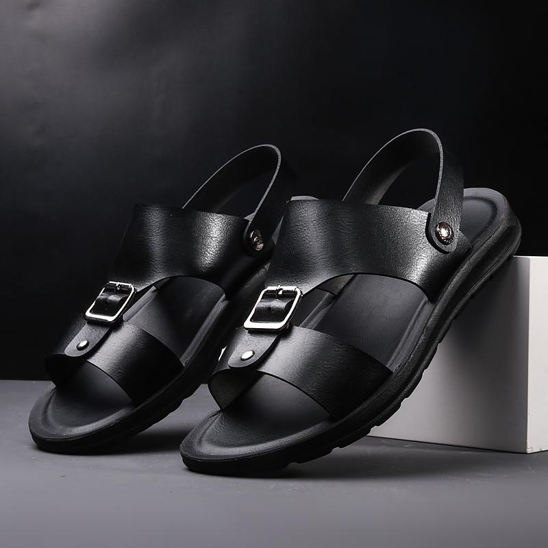 

Сандалии, мужские тапочки, износостойкая обувь для мужчин, толстая подошва, мягкая и удобная, нескользящая, модная, унисекс для дома и улицы 44