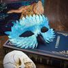 Grenzüberschreitende Halloween exquisite Vogelmaske Maskenball Karneval Schwarze Halbgesichts-Eulenfeder-Maske
