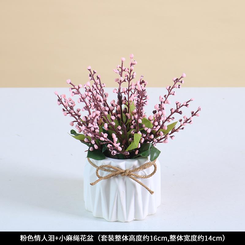 Simulated Potted Plants, Plastic False Flower Ornaments, Artificial Plants Bonsai Dining Table Decorations, Photography Props
