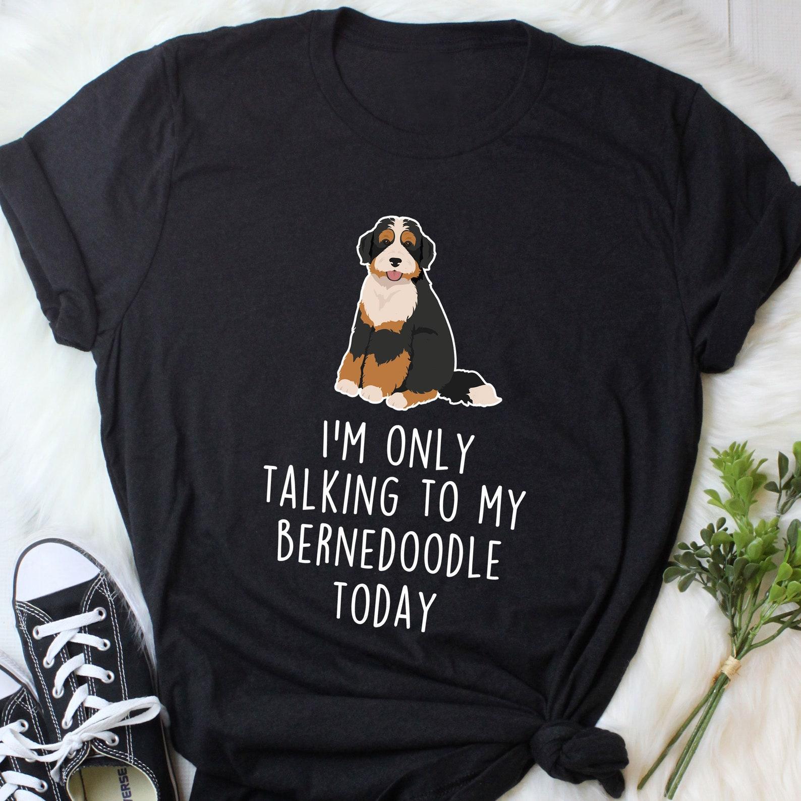 Bernedoodle Shirt, Black Tricolor Bernedoodle Dog Lover Gift, , Funny Cute Doodle T-shirt Poodle Mix Cross Tshirt Dog Mom Dog Dad 130