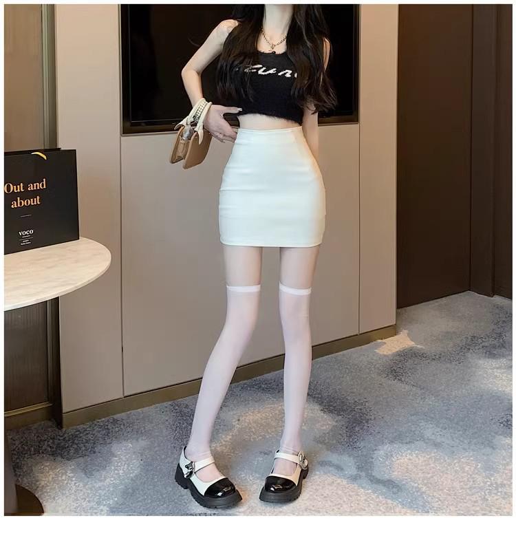 Women's XS Black Summer 2025 High Waist Bodycon Midi Pencil Skirt