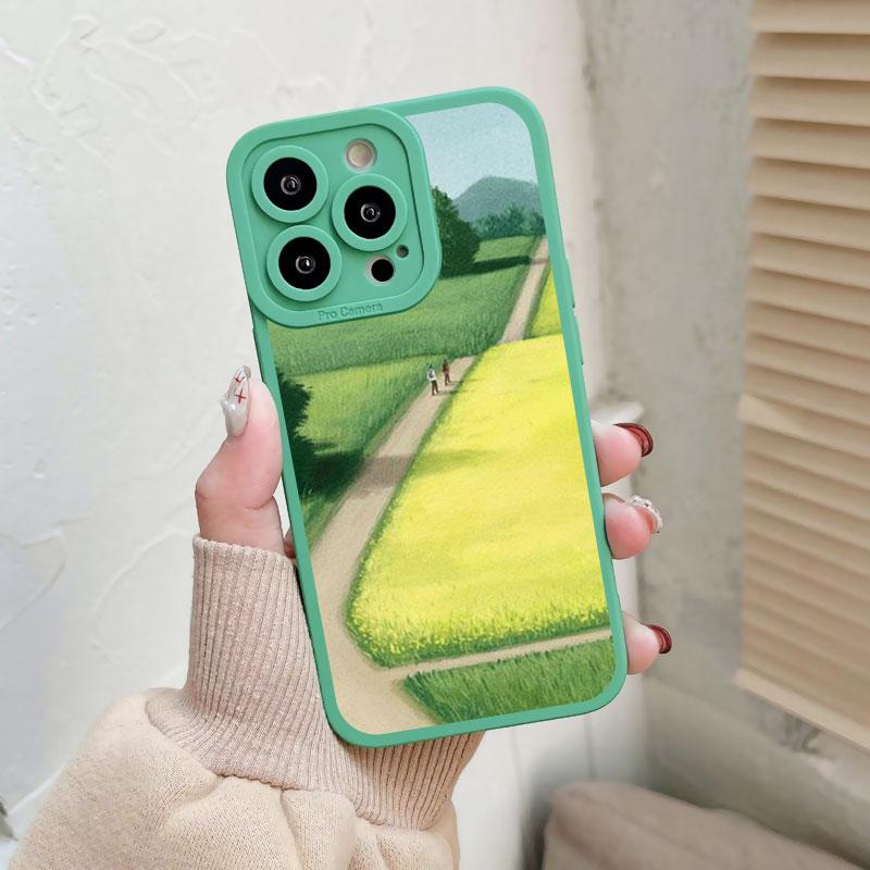 Field Flower Jungle Fresh Scenery Phone Case For iphone 14 11 12 13 Pro Max 7 8 Plus SE 2020 X XR XS Soft Silicone Cover Fundas