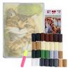 Animal Cat Style Latch Hook Rug Kit Pre Printed Bright Color Latch Carpet Making Kit for Adults Kids Beginners