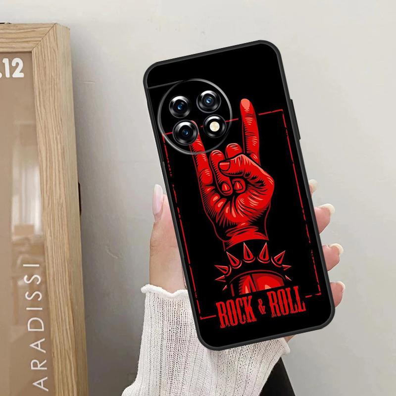 Rock and Roll Skull Case For OnePlus Nord 5 CE 2 3 4 Lite N20 N30 OnePlus 15 R 13R 12R 10R 13T 10T 11 12 13 Cover