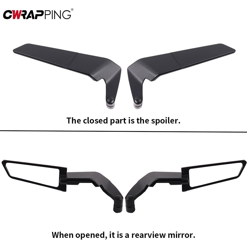 Motorcycle Side View Mirror Motorcycle Rearview Mirror Large Field of View Ultra Wide Angle Reflector Folding Side Mirrors
