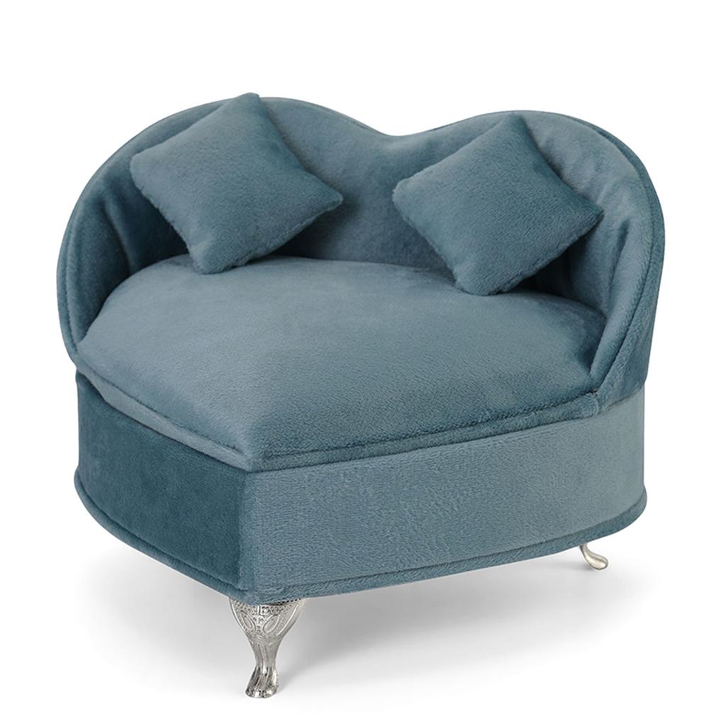 Niedliche Sofaform Reise Schmuckkoffer Schmuck Organizer Box für Frauen Mädchen Halskette Ring Ohrring