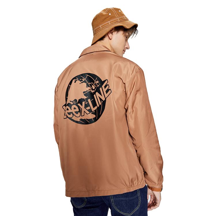 Lee Xline Series SS23 Comfortable Thin Coach Jacket Men jackets Brown LMT0053752RZ00FA03952