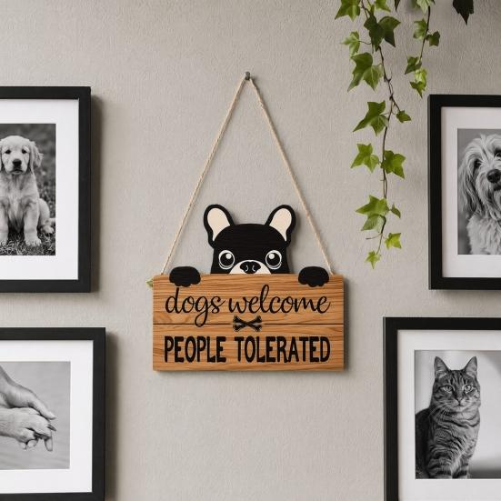Yousheng Cat Shaped Welcome Sign, Durable Wooden, Waterproof Moisture-Proof Hanging Sign, for Front Door Rustic Farmhouse Porch