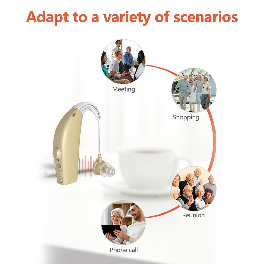 Sound Amplifier Hearing Aids In Ear Hearing Enhancement Device with Storage Case for Adults Seniors