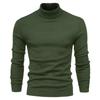 Pull Pull à col haut vert militaire pour homme 2025 - Tricots Automne/Hiver