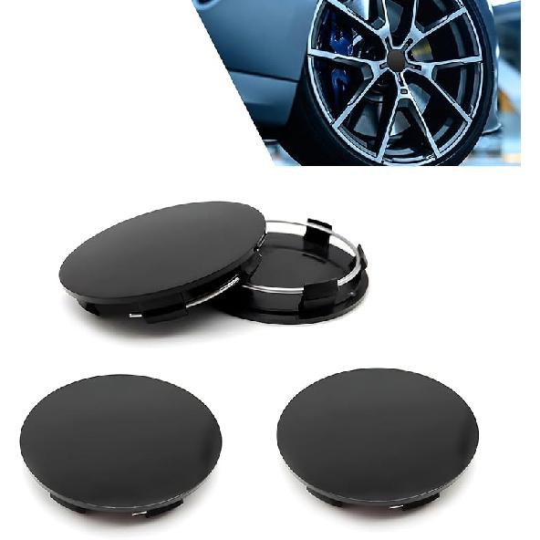 4 PCS Car Wheel Center Caps, 60MM/2.36In OD 56MM/2.2In ID, ABS Snap-in Vehicle Rim Hub Caps, Anti-Falling Rust-Proof Wheel Hub Decoration, Universal
