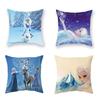 The Frozen Snow Queen Cartoon Cushion Cover Linen Material Cozy Spaces Home