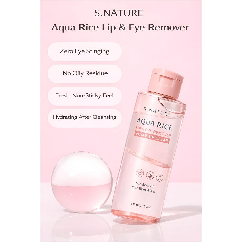 S.NATURE Aqua Rice Lip & Eye Remover 145ml