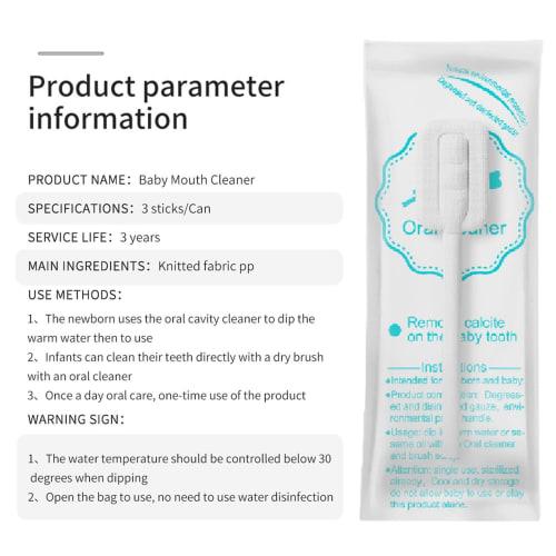 Baby Oral Cleaner, Baby Mouth Rinse, Baby Gauze Tongue Cleaner - Newborn Oral Cleaner, Infant Oral Care, Infant Tongue Cleaner, Soft Infant Toothbrush