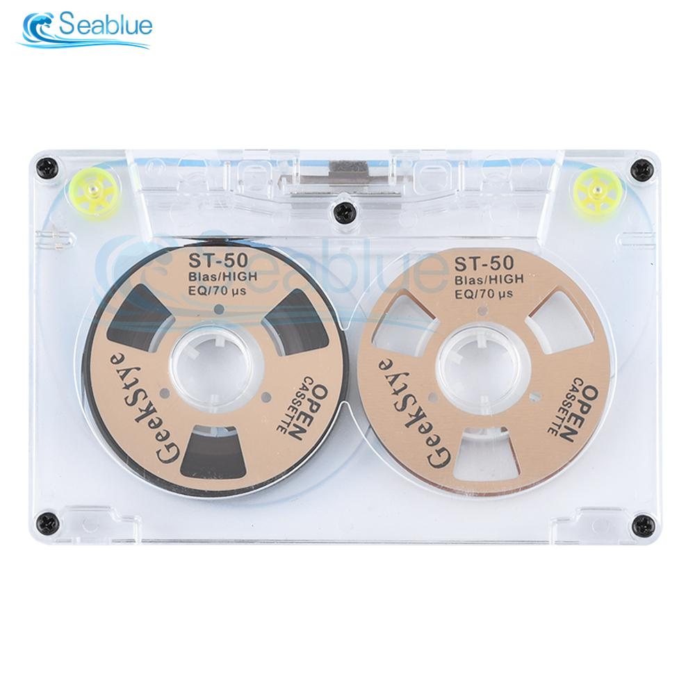 

DIY Саморобний Алюмінієвий Котушка Касетна Стрічка 45 Хвилин Може Записувати Порожня Аудіо Записна Касетна Стрічка Вінтажний Металевий Стрічка 3 Вікна золотий