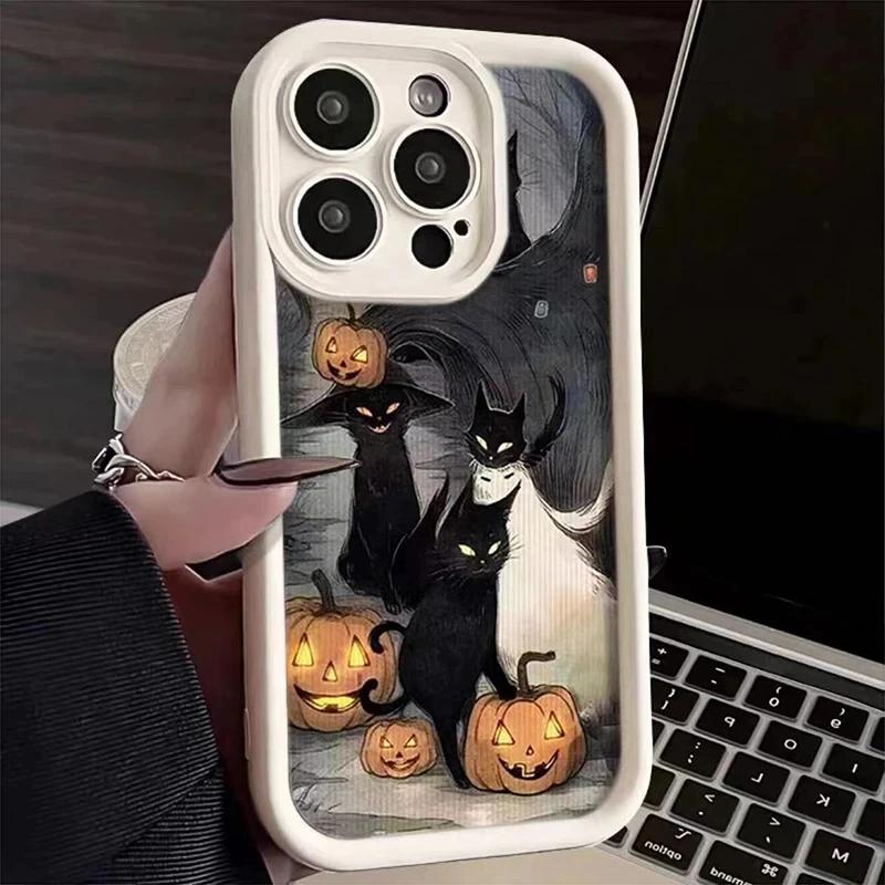 Dark Funny Monster Cat Fox Creative Phone Case For iPhone 17 16 15 14 13 11 12 Pro Max 7 8 Plus X XS XR Shockproof Back Cover