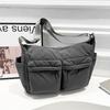 Unisex vodoodpudivá nylonová crossbody taška s více kapsami